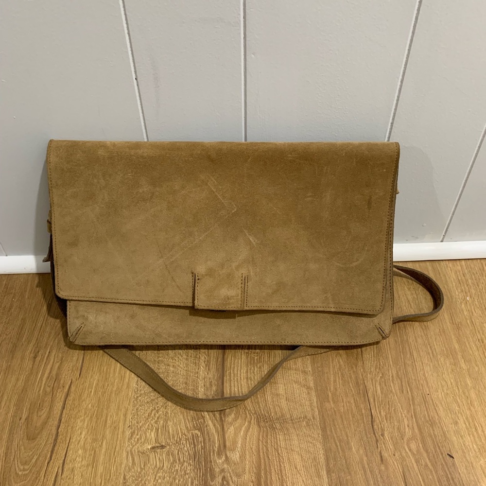 Zara Tan Sueded Shoulder Bag
